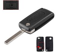 Cover Chiave compatibile Citroen C2 C3 C4 C5 C6 C8 Xsara Picasso Berlingo - compatibile con Peugeot 207 307 308 407 408 3008 5008 Partner 807 - Fiat ULYSSE (3 Pulsanti - Citroen, VA2 - CE053636 )