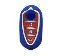 Cover chiave guscio in silicone protezione in gomma per telecomando, compatibile con Alfa Romeo Giulietta Mito 159 coprichiave (Blu)