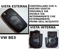 COVER CHIAVE GUSCIO PER TELECOMANDO VW GOLF 4 NEW BEETLE A 3 TASTI LEGGERE BENE