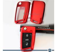 Cover Chiave Protettiva RIGIDA PER VW T-Roc guscio ROSSO Telecomando auto