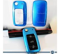 Cover Chiave Protettiva RIGIDA PER VW Touran guscio BLU Telecomando auto ABS