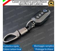 COVER CHIAVE TELECOMANDO LANCIA YPSILON HIBRID CARBON LOOK IN PLASTICA RIGIDA