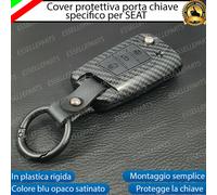 COVER CHIAVE TELECOMANDO SEAT ATECA CARBON LOOK NERO IN PLASTICA RIGIDA