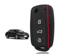 Cover Chiavi Auto, Compatibile con Cover Chiave Volkswagen, Custodia in Silicone Protettiva, Guscio in Gomma per Telecomando 3 Tasti, Adatto per Volkswagen Sprint POLO Toucan Touareg Bora Golf Phaeton