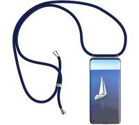 Cover Collana per Cellulare Compatibile con Huawei Mate 20X 5G Custodia Trasparente Silicone con Cordino Necklace Case Antiurto Protettivo Cover Custodia da Collo Custodia con Cordino, Blu