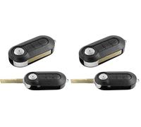 Cover Compatibile Chiave Guscio Telecomando Nero 3 Tasti e Lama Fiat (Confezione da 2)