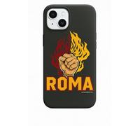 Cover compatibile con iPhone | Custodia TPU Morbida Antiurto con Grafica “Pugno Roma Fiamme” | Cover stile Roma (NERA, iPhone 13 Pro Max)