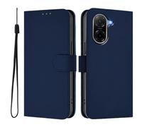 Cover compatibile con Redmi A5 4G/POCO C71 4G (171) custodia in pelle PU, a portafoglio, chiusura magnetica, antiurto, con scomparti per carte di credito e supporto, blu navy