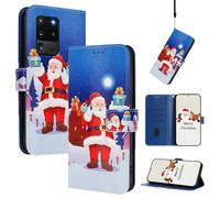 Cover Compatibile con Samsung Galaxy S20 Ultra Custodia Pelle Portafoglio a Libro Natale Disegni Cute Slot Schede Magnetica Supporto Flip Case per Galaxy S20 Ultra - San Nicola