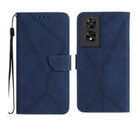 COVER Compatibile con TCL 505 schermo 6.75 T509K1 Custodia protezione display STAND flip LIBRO case magnetica GEL TPU ECO PELLE portafoglio taschini interni vano card (Blu disegno)