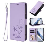 Cover compatibile con Vivo Y27 4G, compatibile con Vivo Y35 Plus 5G / Y35m Plus 5G Slot per schede 5G Custodia a portafoglio con cavalletto viola