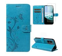 Cover Compatibile con Xiaomi Redmi 15C 4G/ 5G / Poco C85 EU Versione (Non per Global Versione), con 1 Pezzo Vetro Temperato Pellicola Protettiva, Pelle PU e Libro Flip Custodia - Blu