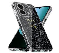 Cover Compatibile con Xiaomi Redmi 15C 4G/ 5G / Poco C85 EU Versione (Non per Global Versione), Glitter e Antimpronta Custodia, Antigraffio e Morbido Caso - Nero