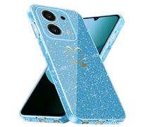 Cover Compatibile con Xiaomi Redmi 15C 4G/ 5G / Poco C85 EU Versione (Non per Global Versione), Glitter e Antimpronta Custodia, Antigraffio e Morbido Caso - Blu