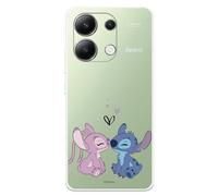 Cover compatibile con Xiaomi Redmi Note 13 4G ufficiale Disney Angel & Stitch Baiser Cover in silicone trasparente morbido con licenza ufficiale Lilo & Stitch