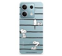 Cover Compatibile con Xiaomi Redmi Note 13 Pro 5G - Poco X6 Ufficiale Peanuts Snoopy Strisce Cover Silicone Trasparente Flessibile Licenza Ufficiale Snoopy