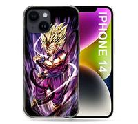Cover compatibile MagSafe per Iphone 14 (6.1) Manga Dragon Ball Sangohan, colore: Viola