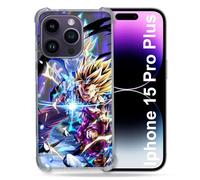 Cover compatibile MagSafe per iPhone 15 Pro Plus (6.7) Manga Dragon Ball Sangohan Duo