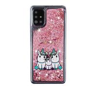 Cover Compatibile per Samsung Galaxy A23 5G 4G/F23 5G/M23 Glitter Liquido Trasparente Silicone 3D Disegni Antiurto Bling Case Transparent Kawaii Cover Bumper Custodia per Donna Uomo Unicorno 2