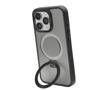 Cover compatibile ricarica MagSafe con anello stand per iPhone 15 Pro