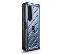 Cover completa Z Fold4 con cavalletto e clip da cintura Supcase blu
