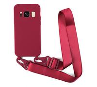 Cover con Collana Compatibile con Samsung Galaxy S8 Plus,Case con Laccio per Il Collo Custodia con Cordino Soft silicone Case,Rosso