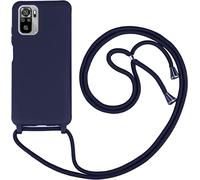Cover con Collana Compatibile con Xiaomi Redmi Note 11 4G/Note 11S,Case con Laccio per Il Collo Custodia con Cordino,Soft silicone Blu
