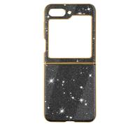 Cover con paillette per Galaxy Z Flip5 rigida serie Glitter Case nera