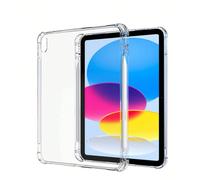 Cover con portamatite per iPad 2024/Redmi Pad Se/ Mi Pad, custodia protettiva trasparente in TPU antiurto, compatibile con Samsung Galaxy Tab, con airbag anti caduta sui quattro angoli (Trasparente) I