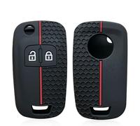 Cover Copri Chiave per Auto Custodia Chiave per Opel Astra J Corsa D E Zafira C Mokka Insignia Cascada Karl Adam Meriva B Portachiavi per Key FOB-Black Redline