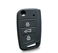 Cover Copri Chiave per Auto Custodia Chiave per VW per Golf 7 Mk3 Lion per Polo T-Cross per Seat Toledo IV Ateca per Skoda A7 Rapid 2021 Portachiavi per Key FOB-Black