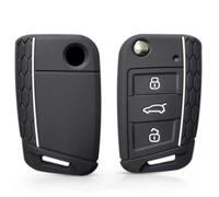 Cover Copri Chiave per Auto Custodia Chiave per VW per Golf 7 Mk3 Lion per Polo T-Cross per Seat Toledo IV Ateca per Skoda A7 Rapid 2021 Portachiavi per Key FOB-Black whiteline