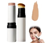 Cover Cream Stick, 2 in 1 Concealer Foundations Waterproof and Sweatproof, Dual-Ended Full Coverage Hydrating Concealer Balm With Brush