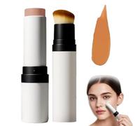 Cover Cream Stick, 2 in 1 Concealer Foundations Waterproof and Sweatproof, Dual-Ended Full Coverage Hydrating Concealer Balm With Brush