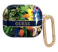 Guess GUA3HHHFLB - Custodia per AirPods 3, collezione Blue Flower Strap