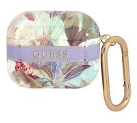 Custodia per AirPods 3 Guess Flower Strap Collection viola
