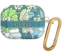 Guess GUAPHHFLN Custodia per AirPods Pro con cinturino a fiori - Verde