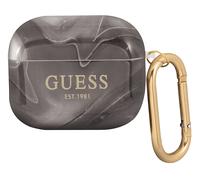 Guess Custodia per AirPods 3 New Marble Anti-urto Nero/Oro