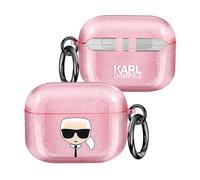Karl Lagerfeld KLAPUKHGP - Custodia per AirPods Pro, con glitter, colore: Rosa