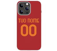 Cover Custodia trasparente morbida in tpu per iPhone Samsung Huawei OPPO Xiaomi Redmi personalizzata con nome e numero calciatori squadra di calcio football tifosi ultras giallorossi Romanisti
