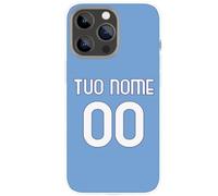 Cover Custodia trasparente morbida in tpu per iPhone Samsung Huawei OPPO Xiaomi Redmi personalizzata con nome e numero calciatori squadra di calcio football tifosi ultras biancocelesti Laziali