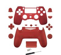 Cover di ricambio per alloggiamento completo con pulsanti Mod Kit per PS4 Pro Slim per Sony Playstation 4 Dualshock 4 PS4 Slim Pro Wireless Controller - Rosso