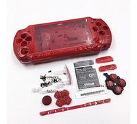 Cover di ricambio per console PSP serie 2000, 2001, 2002, 2003, 2004, con set di pulsanti (rosso)