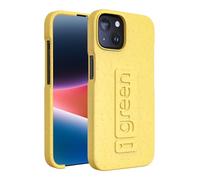 Cover Ecosostenibile con Semi per iPhone 14, Morbida, Flessibile, Ultra Resistente, Bordi Rialzati per la Massima Protezione, Spessore 2mm, Soft Touch, Made in Italy (Gialla, con Semi di Margherita).
