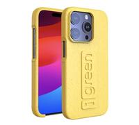 Cover Ecosostenibile con Semi per iPhone 14 Pro, Morbida, Flessibile, Ultra Resistente, Bordi Rialzati per la Massima Protezione, Spessore 2mm, Soft Touch, Made in Italy (Gialla, Semi di Margherita).