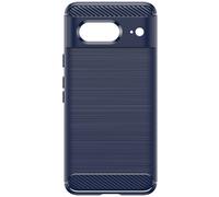 Cover flessibile per Google Pixel 8 blu effetto carbonio blu