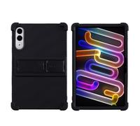 Cover for tablet con supporto in silicone morbido adatta for Lenovo Yoga Tab 11.1 pollici TB710FU 2025 custodia antiurto anticaduta(Black)