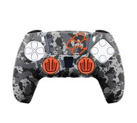 FR-TEC Funda de Silicona + Grips PS5 Custom Kit Camo Digital Black - Mejora el Tacto de La Mano - Protege el Mando - Facil de I