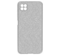 Cover Galaxy A22 5G Semi-rigida con Paillette Amovibili argento