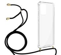 Cover Galaxy A32 5G Corda Nylon Intrecciato Tracolla Akashi Trasparente